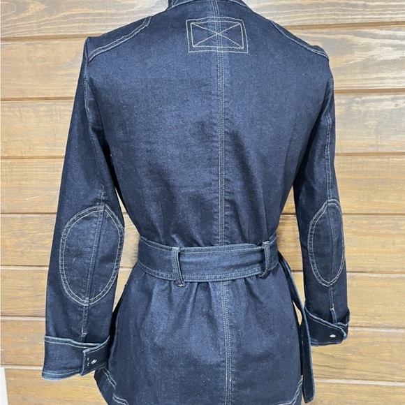 White House black market Women's Denim Jacket with Belt - Picture 2 of 9